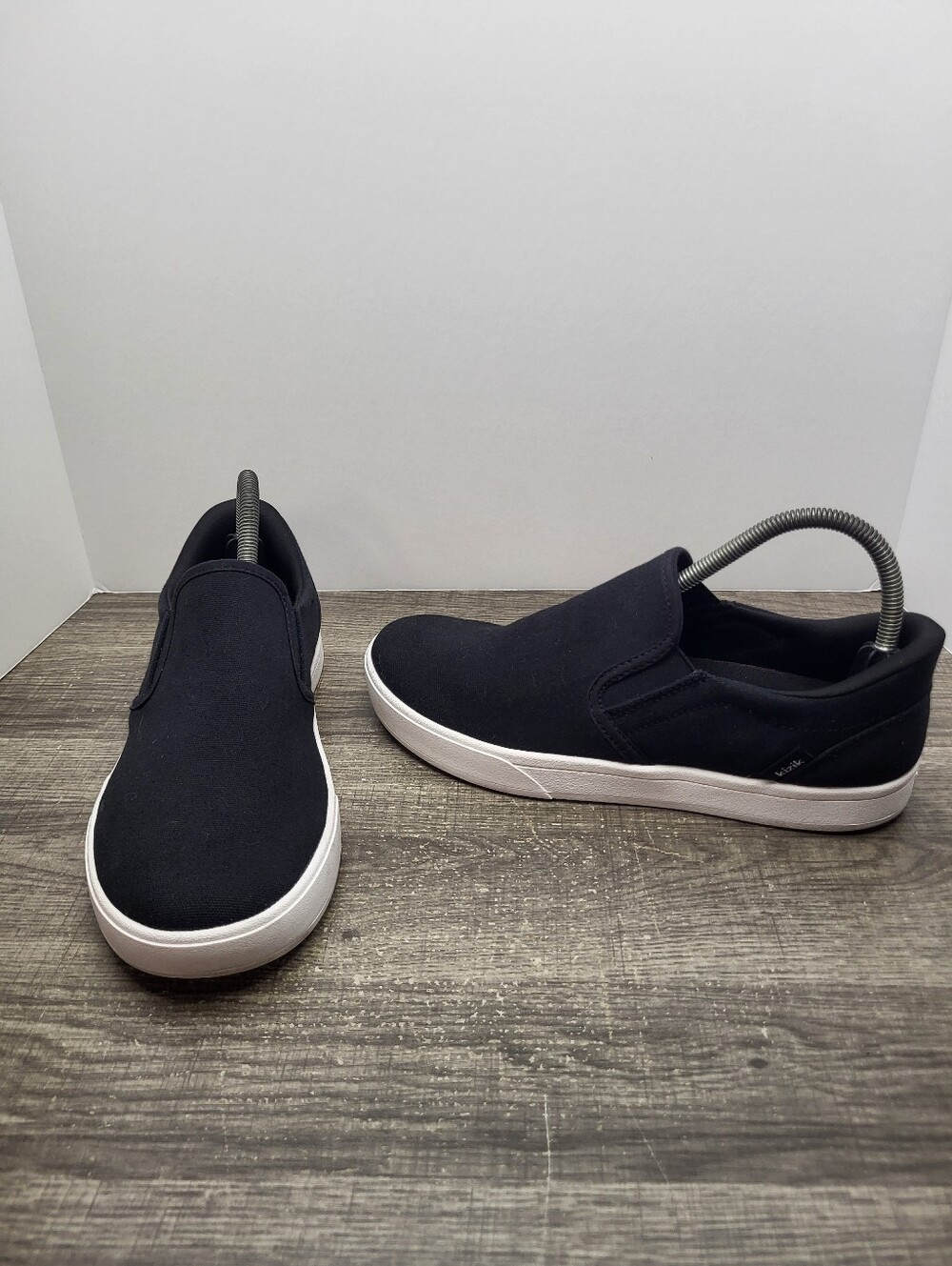Kizik Shoes Venice Hands Free Slip On Sneakers Black Canvas Casual Women's Sz 9